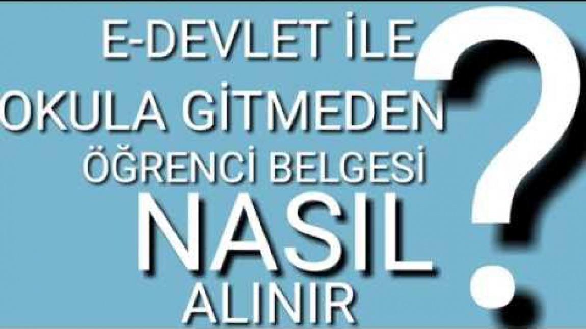 e devlet uzerinden ogrenci belgesi alma ayse ana mesleki ve teknik anadolu lisesi